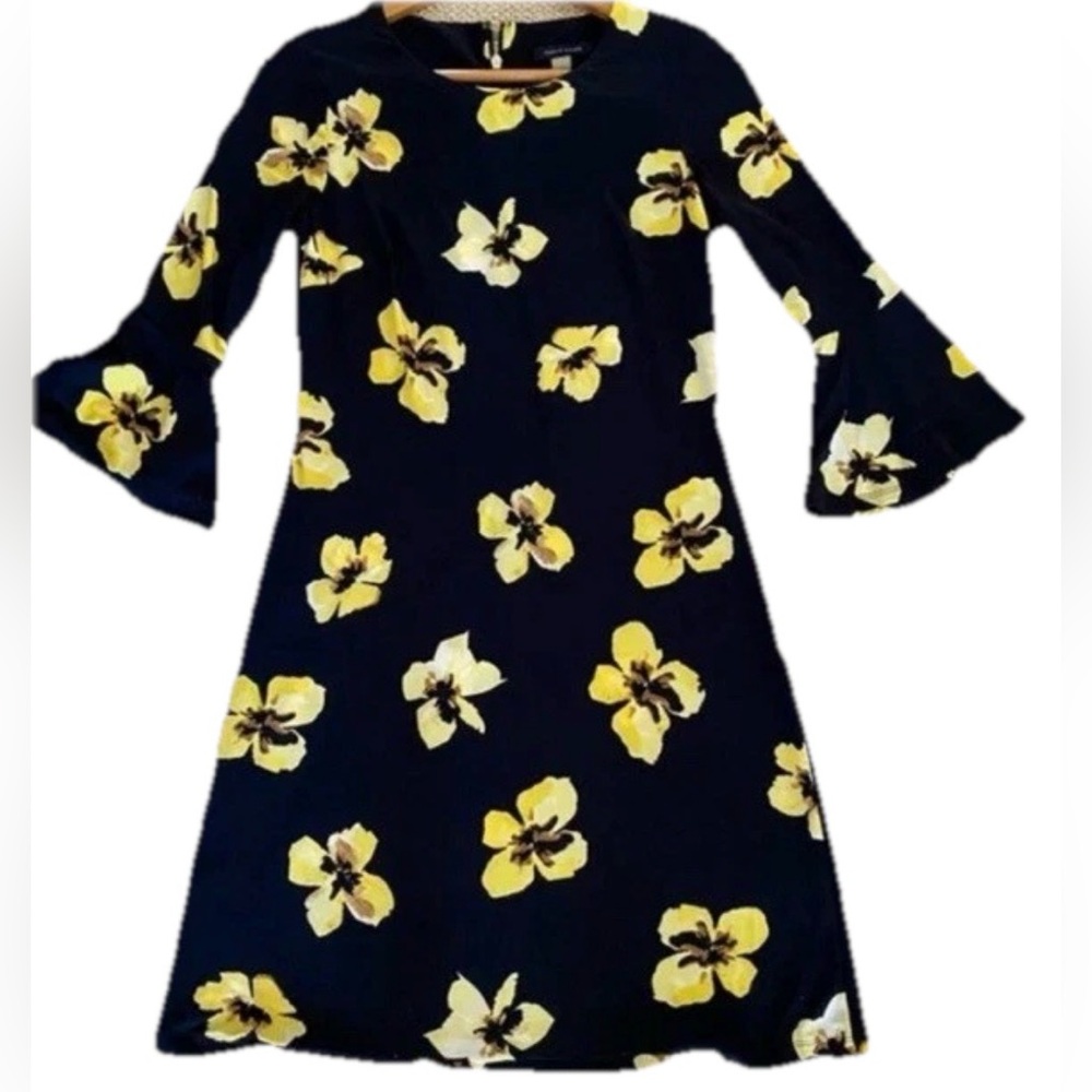 Tommy Hilfiger Navy Dress with Yellow Floral Print
